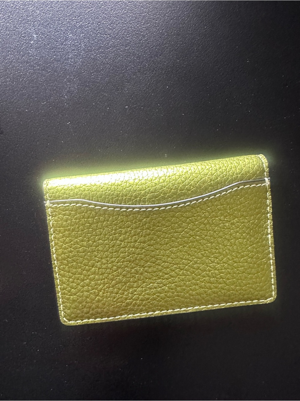 Authentic Coach metallic green card holder - Picture 3 of 9